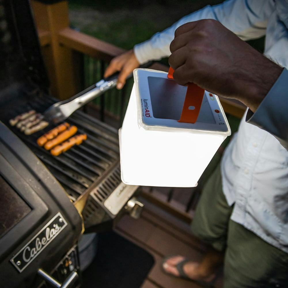 The titan is great fr outdoors, especially grilling on the porch!